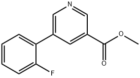 methyl 5-(2-fluorophenyl)pyridine-3-carboxylate Struktur