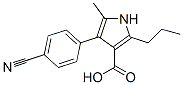 1H-Pyrrole-3-carboxylic  acid,  4-(4-cyanophenyl)-5-methyl-2-propyl- Struktur