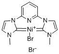 Bromo[(2,6-pyridinediyl)bis(3-methyl-1-imidazolyl-2-ylidene)]nickel Bromide Struktur