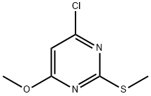 4-クロロ-6-メトキシ-2-(メチルチオ)ピリミジン 化學(xué)構(gòu)造式