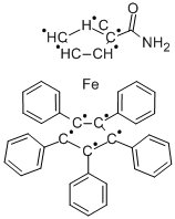 1'-(Aminocarbonyl)-1,2,3,4,5-pentaphenyl-ferrocene Struktur