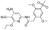 BenzeneacetaMide, N-(4-aMino-5-cyano-6-ethoxy-2-pyridinyl)-2,5-diMethoxy-4-(Methylsulfonyl)- Struktur