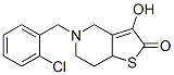 5-[(2-Chlorophenyl)methyl]-5,6,7,7a-tetrahydro-3-hydroxythieno[3,2-c]pyridin-2(4H)-one Struktur