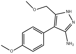 5-METHOXYMETHYL-4-(4-METHOXY-PHENYL)-2H-PYRAZOL-3-YLAMINE Struktur