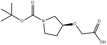 1-Boc-3(S)-carboxymethoxy-pyrrolidine Struktur