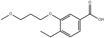 4-Ethyl-3-(3-methoxypropoxyl)benzoic acid Struktur