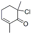 2-Cyclohexen-1-one,  6-chloro-2,6-dimethyl- Struktur