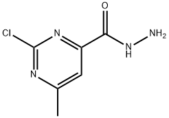 2-CHLORO-6-METHYLPYRIMIDINE-4-CARBOHYDRAZIDE Struktur