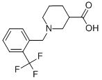 1-(2-TRIFLUOROMETHYL-BENZYL)-PIPERIDINE-3-CARBOXYLIC ACID Struktur