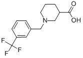 1-[3-(trifluoromethyl)benzyl]piperidine-3-carboxylic acid Struktur