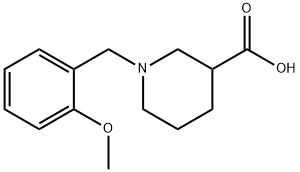 1-(2-methoxybenzyl)piperidine-3-carboxylic acid Struktur