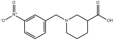 1-(3-nitrobenzyl)piperidine-3-carboxylic acid Struktur