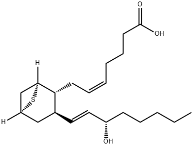 (Z)-7-[(1S,2R,5S)-3-[(E,3S)-3-hydroxyoct-1-enyl]-7-thiabicyclo[3.1.1]h ept-2-yl]hept-5-enoic acid Struktur