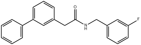 N-[(3-Fluorophenyl)methyl]-[1,1'-biphenyl]-3-acetamide Struktur