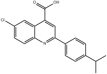 6-CHLORO-2-(4-ISOPROPYLPHENYL)QUINOLINE-4-CARBOXYLIC ACID Struktur