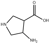 3-Pyrrolidinecarboxylicacid,4-amino- Struktur