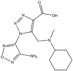 1-(4-Amino-1,2,5-oxadiazol-3-yl)-5-{[cyclohexyl(methyl)amino]methyl}-1H-1,2,3-tri Struktur