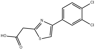 2-(4-(3,4-dichlorophenyl)thiazol-2-yl)acetic acid Struktur