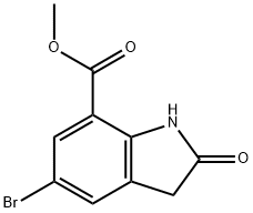 methyl 5-bromo-2-oxoindoline-7-carboxylate Struktur