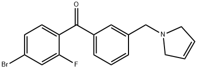 4-BROMO-2-FLUORO-3'-(3-PYRROLINOMETHYL) BENZOPHENONE Struktur