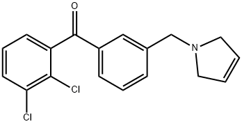 2,3-DICHLORO-3'-(3-PYRROLINOMETHYL) BENZOPHENONE Struktur