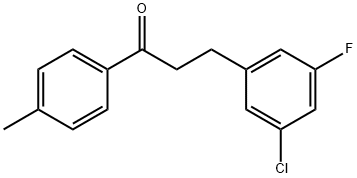 3-(3-CHLORO-5-FLUOROPHENYL)-4'-METHYLPROPIOPHENONE Struktur