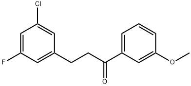 3-(3-CHLORO-5-FLUOROPHENYL)-3'-METHOXYPROPIOPHENONE Struktur