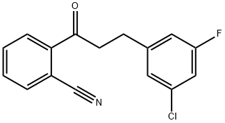 3-(3-CHLORO-5-FLUOROPHENYL)-2'-CYANOPROPIOPHENONE Struktur