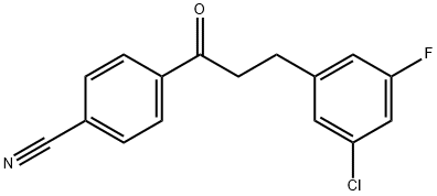 3-(3-CHLORO-5-FLUOROPHENYL)-4'-CYANOPROPIOPHENONE Struktur