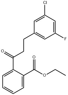 2'-CARBOETHOXY-3-(3-CHLORO-5-FLUOROPHENYL)PROPIOPHENONE Struktur