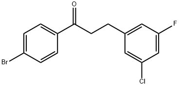 4'-BROMO-3-(3-CHLORO-5-FLUOROPHENYL)PROPIOPHENONE Struktur