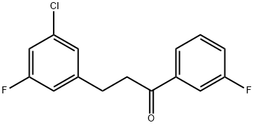 3-(3-CHLORO-5-FLUOROPHENYL)-3'-FLUOROPROPIOPHENONE Struktur