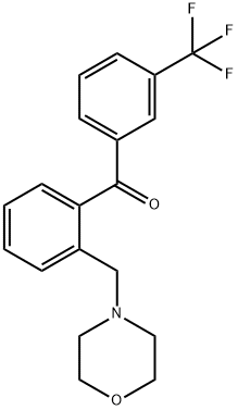 2-MORPHOLINOMETHYL-3'-TRIFLUOROMETHYLBENZOPHENONE Struktur