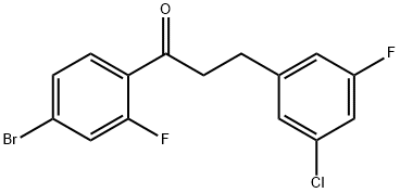 4'-BROMO-3-(3-CHLORO-5-FLUOROPHENYL)-2'-FLUOROPROPIOPHENONE Struktur