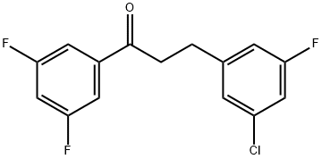 3-(3-CHLORO-5-FLUOROPHENYL)-3',5'-DIFLUOROPROPIOPHENONE Struktur