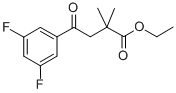 ETHYL 4-(3,5-DIFLUOROPHENYL)-2,2-DIMETHYL-4-OXOBUTYRATE Struktur