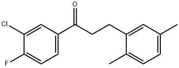 3'-CHLORO-3-(2,5-DIMETHYLPHENYL)-4'-FLUOROPROPIOPHENONE Struktur