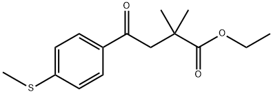 ETHYL 2,2-DIMETHYL-4-OXO-4-(4-METHYLTHIOPHENYL)BUTYRATE Struktur