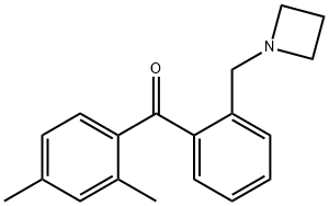 2'-AZETIDINOMETHYL-2,4-DIMETHYLBENZOPHENONE Struktur