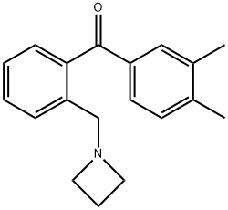 2'-AZETIDINOMETHYL-3,4-DIMETHYLBENZOPHENONE Struktur