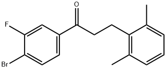 4'-BROMO-3-(2,6-DIMETHYLPHENYL)-3'-FLUOROPROPIOPHENONE Struktur