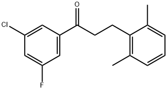 3'-CHLORO-3-(2,6-DIMETHYLPHENYL)-5'-FLUOROPROPIOPHENONE Struktur