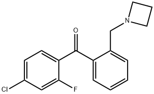 2'-AZETIDINOMETHYL-4-CHLORO-2-FLUOROBENZOPHENONE Struktur