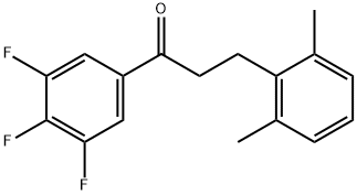 3-(2,6-DIMETHYLPHENYL)-3',4',5'-TRIFLUOROPROPIOPHENONE Struktur