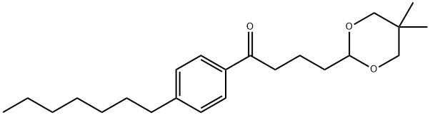 4-(5,5-DIMETHYL-1,3-DIOXAN-2-YL)-4'-HEPTYLBUTYROPHENONE Struktur