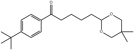 4'-TERT-BUTYL-5-(5,5-DIMETHYL-1,3-DIOXAN-2-YL)VALEROPHENONE Struktur