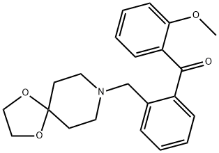 2-[8-(1,4-DIOXA-8-AZASPIRO[4.5]DECYL)METHYL]-2'-METHOXY BENZOPHENONE Struktur