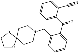 2-CYANO-2'-[8-(1,4-DIOXA-8-AZASPIRO[4.5]DECYL)METHYL]BENZOPHENONE Struktur