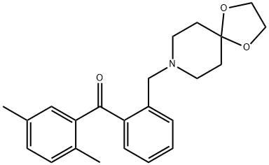 2,5-DIMETHYL-2'-[8-(1,4-DIOXA-8-AZASPIRO[4.5]DECYL)METHYL]BENZOPHENONE Struktur