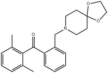 2,6-DIMETHYL-2'-[8-(1,4-DIOXA-8-AZASPIRO[4.5]DECYL)METHYL]BENZOPHENONE Struktur